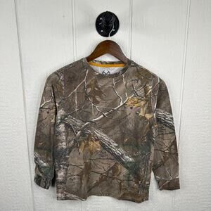 Y2K Realtree Forest Camo Long Sleeve Tee Size Small